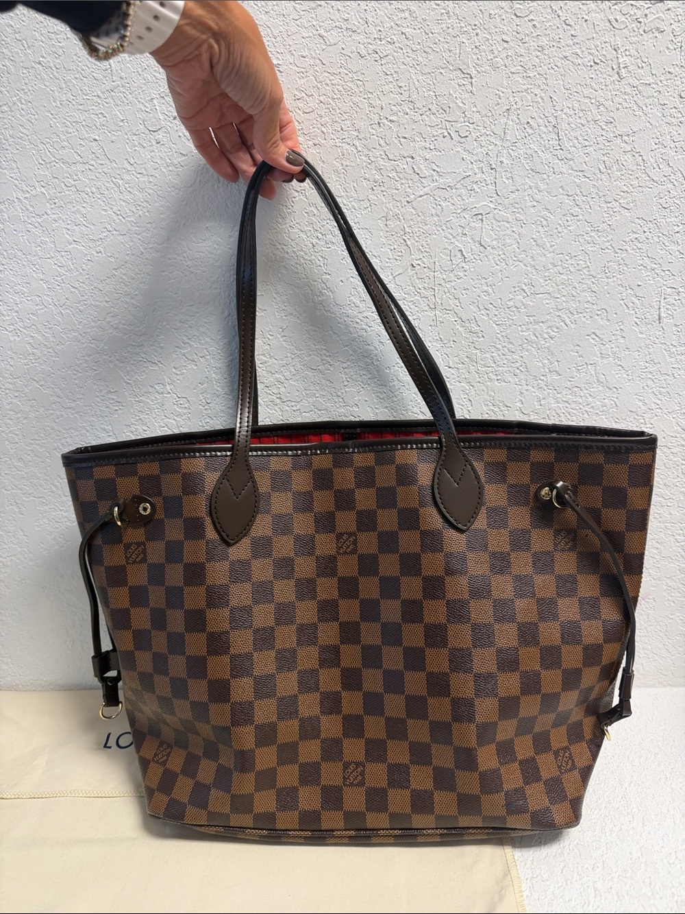 NEW Tote Bag checkered bag w Wristlet included